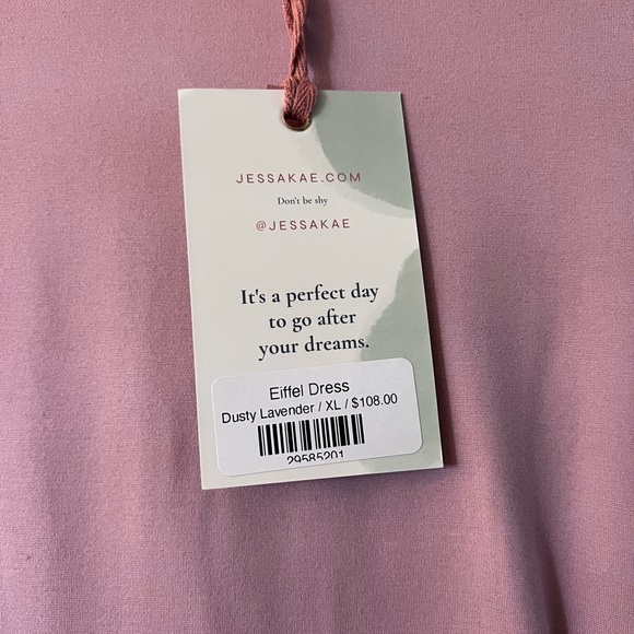 Pink Jesssakae Eiffel Dress in Dusty Lavender - Picture 2 of 5